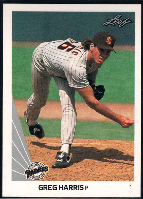 1990 Leaf #452 Greg Harris VG San Diego Padres 