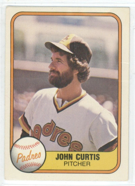 1981 Fleer #491 John Curtis VG San Diego Padres 