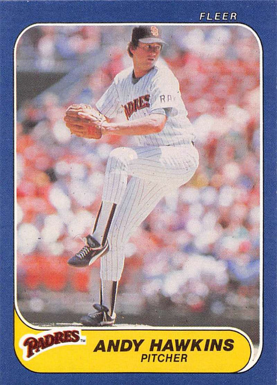 1986 Fleer #324 Andy Hawkins VG San Diego Padres 