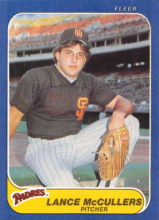 1986 Fleer #330 Lance McCullers VG RC Rookie San Diego Padres 