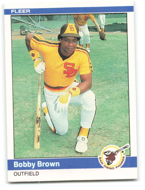 1984 Fleer #296 Bobby Brown VG San Diego Padres 