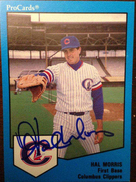 SOLD 2910 Hal Morris Autographed 1989 Pro Cards Columbus Clippers #743