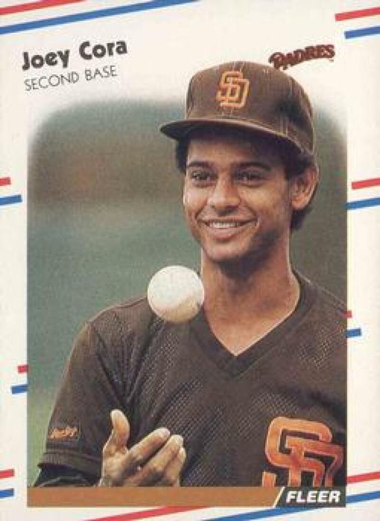 1988 Fleer #580 Joey Cora VG RC Rookie San Diego Padres 