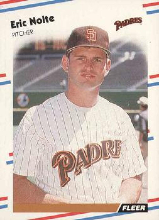 1988 Fleer #593 Eric Nolte VG RC Rookie San Diego Padres 