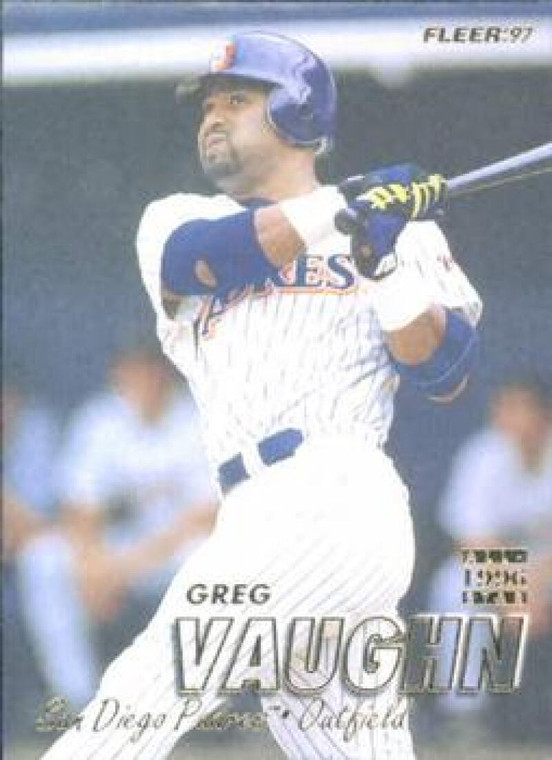SOLD 47877 1997 Fleer #472 Greg Vaughn VG San Diego Padres 
