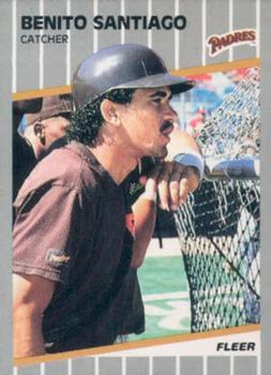 1989 Fleer #316 Benito Santiago VG San Diego Padres 