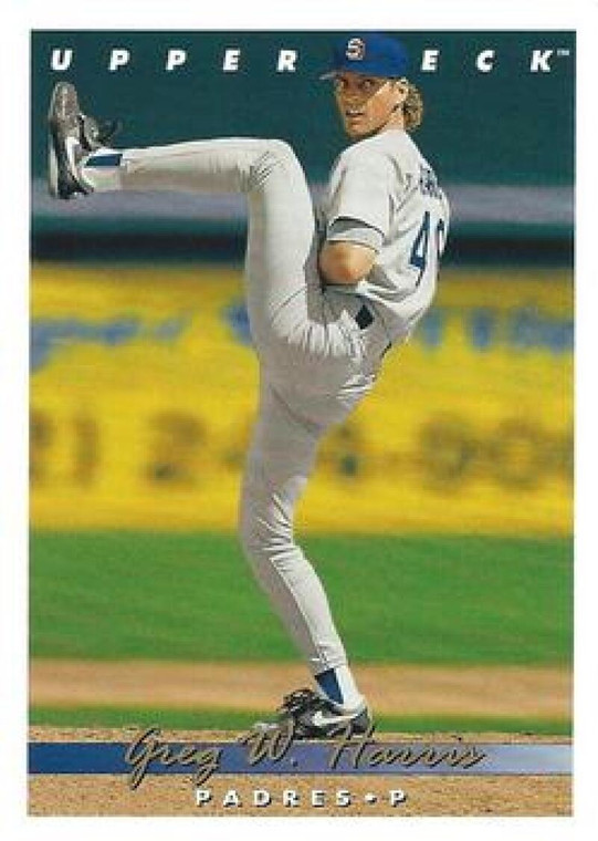 1993 Upper Deck #724 Greg Harris VG San Diego Padres 