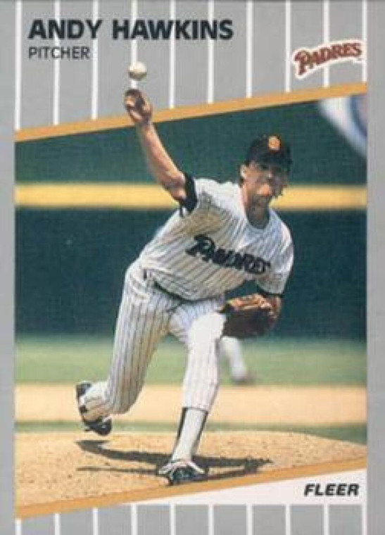 1989 Fleer #307 Andy Hawkins VG San Diego Padres 