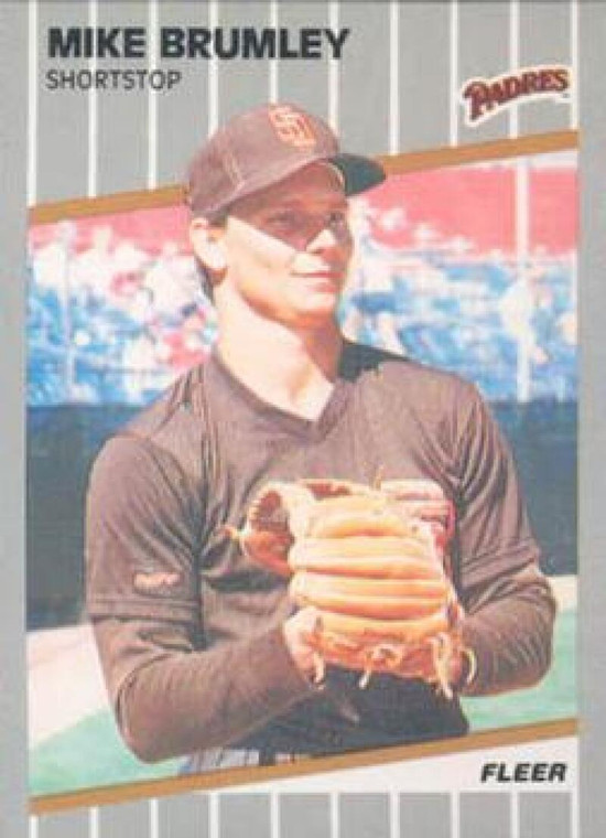 1989 Fleer #302 Mike Brumley UER VG San Diego Padres 