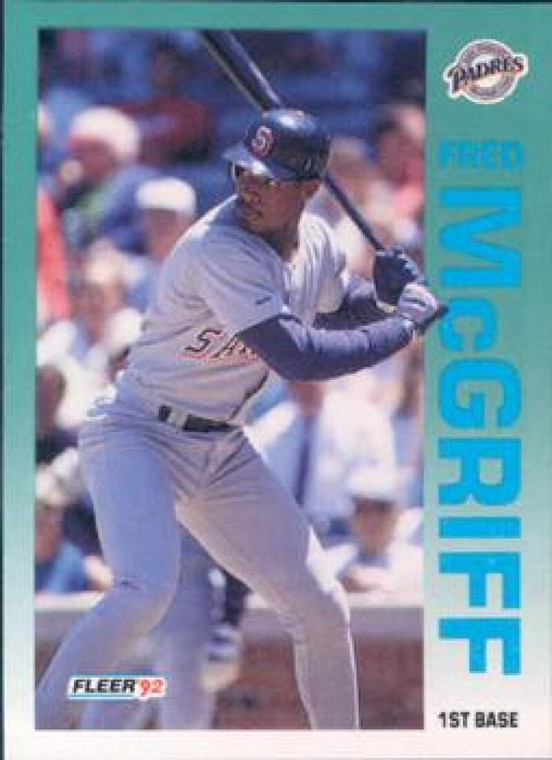 SOLD 50380 1992 Fleer #614 Fred McGriff VG San Diego Padres 