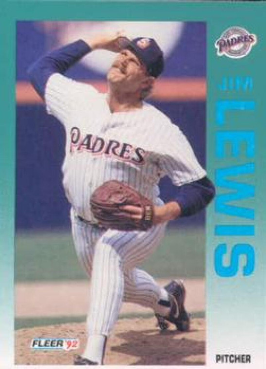 1992 Fleer #612 Jim Lewis VG RC Rookie San Diego Padres 