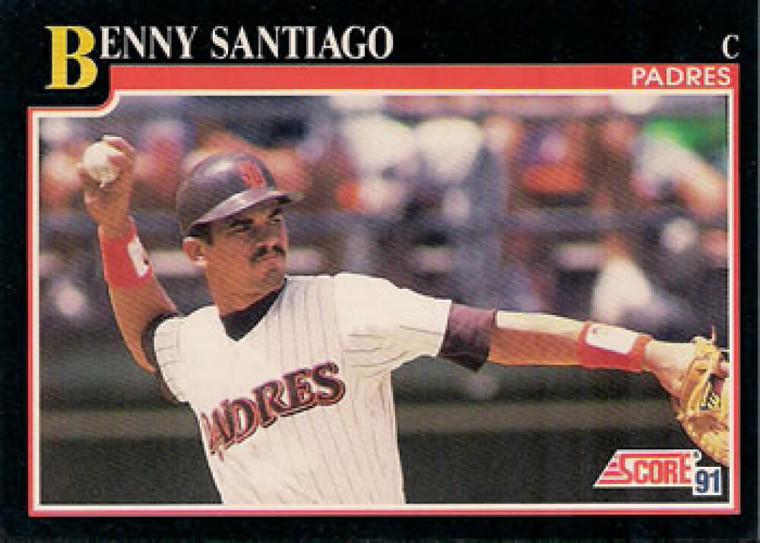 1991 Score #810 Benito Santiago VG San Diego Padres 