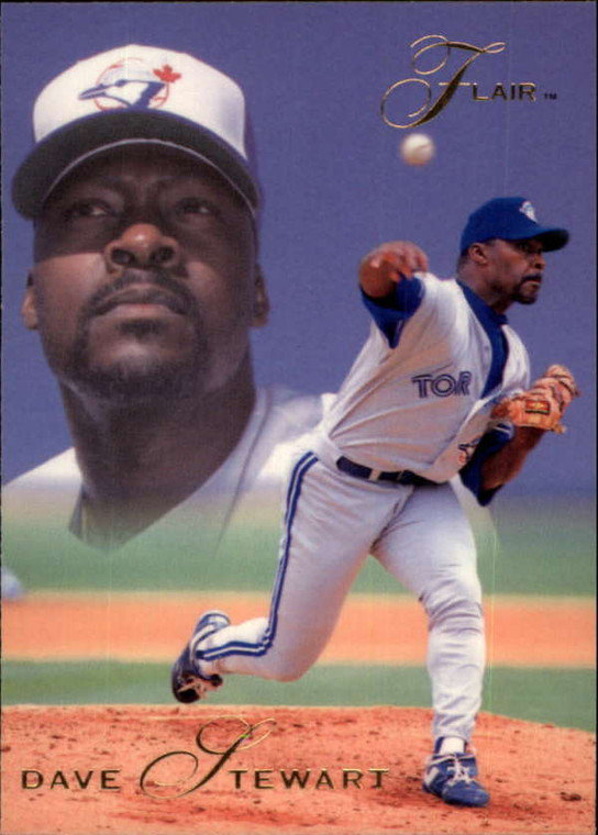 SOLD 101834 1993 Flair #295 Dave Stewart NM-MT Toronto Blue Jays 