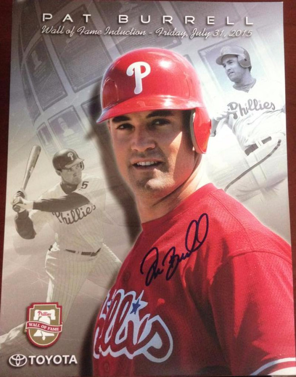 SOLD 2999 Pat Burrell Autographed Phillies Wall of Fame SGA Print 