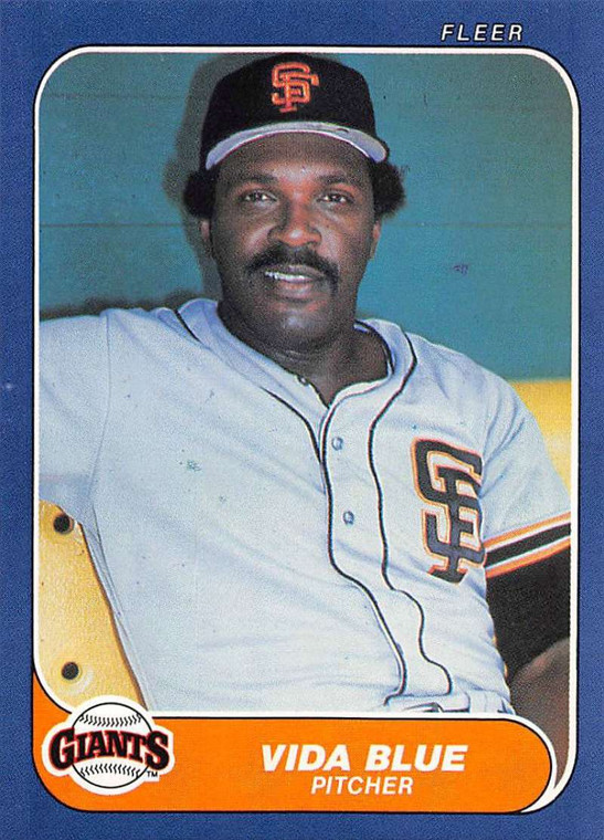 1986 Fleer #533 Vida Blue VG San Francisco Giants 