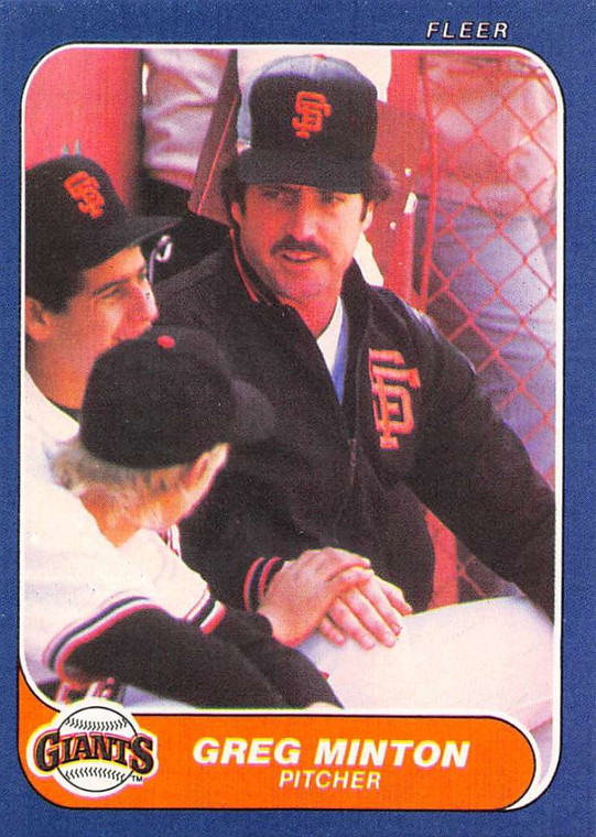 1986 Fleer #549 Greg Minton VG San Francisco Giants 
