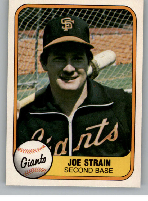 1981 Fleer #458 Joe Strain VG San Francisco Giants 
