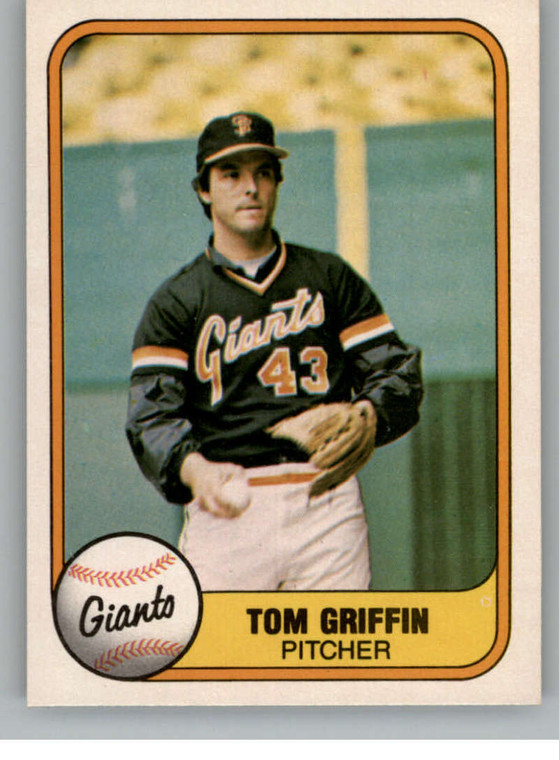 1981 Fleer #456 Tom Griffin VG San Francisco Giants 