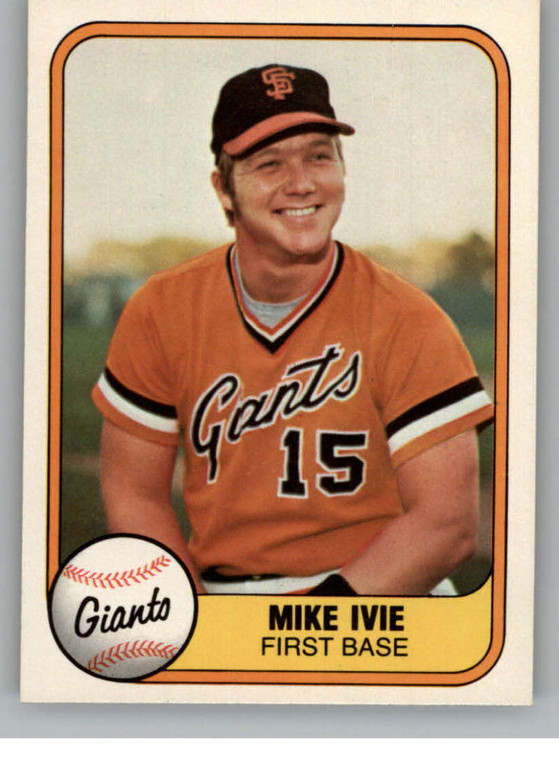 1981 Fleer #435 Mike Ivie VG San Francisco Giants 