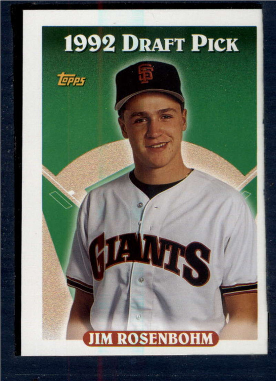 1993 Topps #667 Jim Rosenbohm VG RC Rookie San Francisco Giants 