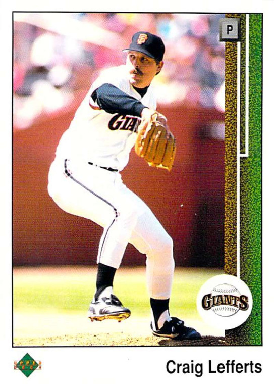 1989 Upper Deck #541 Craig Lefferts VG San Francisco Giants 