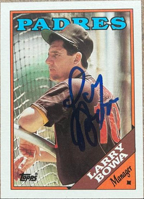 Larry Bowa Autographed 1988 Topps #284 San Diego Padres Card