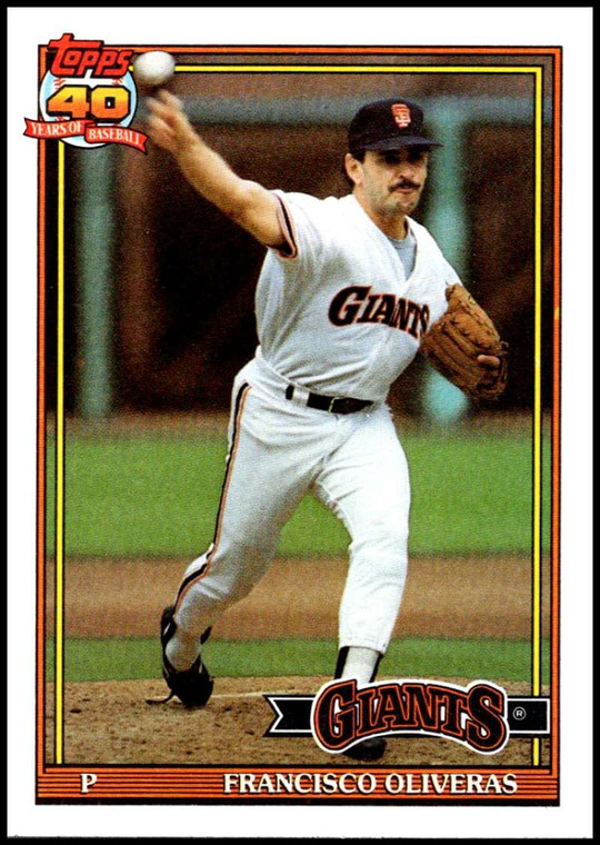 1991 Topps #52 Francisco Oliveras VG San Francisco Giants 