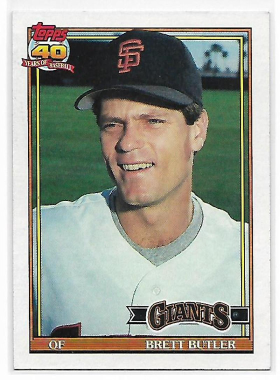 1991 Topps #325 Brett Butler VG San Francisco Giants 