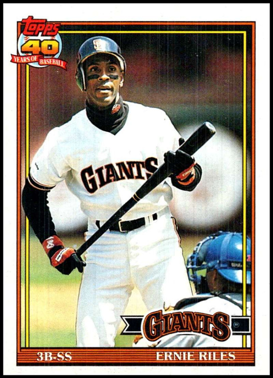 1991 Topps #408 Ernest Riles VG San Francisco Giants 