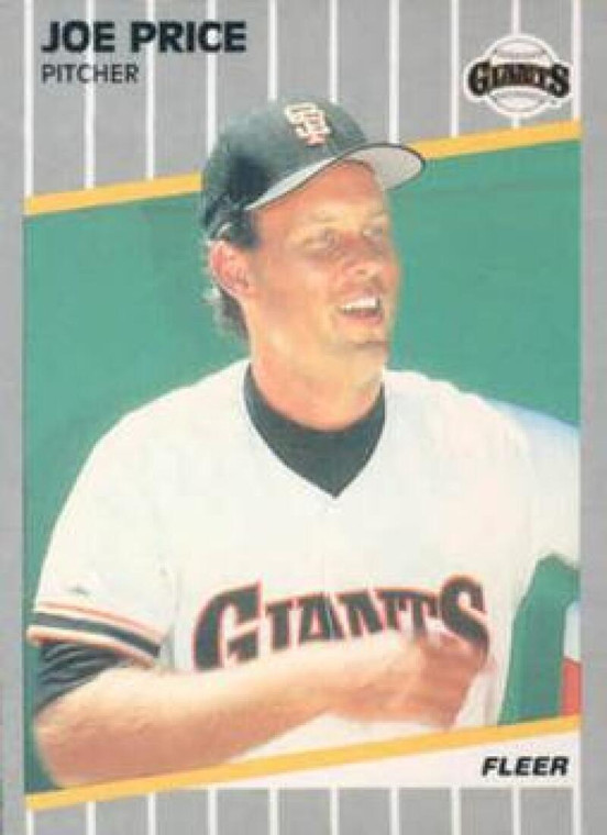 1989 Fleer #339 Joe Price VG San Francisco Giants 