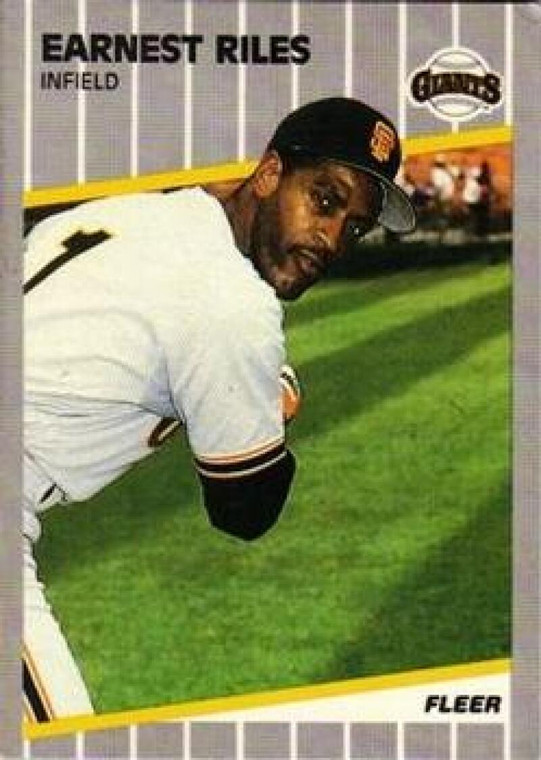 1989 Fleer #341 Ernest Riles VG San Francisco Giants 