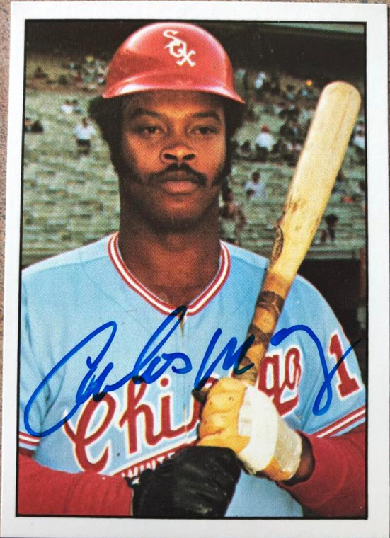 Carlos May Autographed 1976 SSPC #148 Chicago White Sox Card