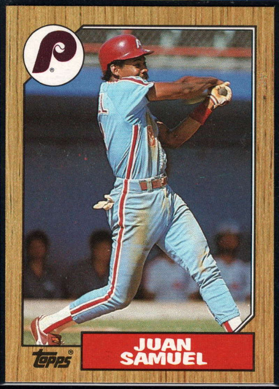 1987 Topps #255 Juan Samuel NM-MT Philadelphia Phillies 
