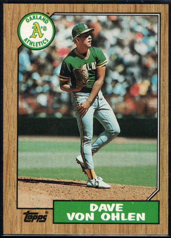 1987 Topps #287 Dave Von Ohlen NM-MT Oakland Athletics 