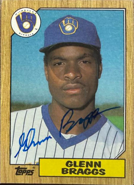 Glenn Braggs Autographed 1987 Topps #622 Milwaukee Brewers Card