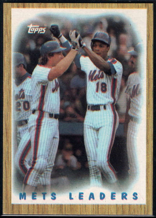 1987 Topps #331 Gary Carter/Darryl Strawberry Mets Leaders NM-MT New York Mets 