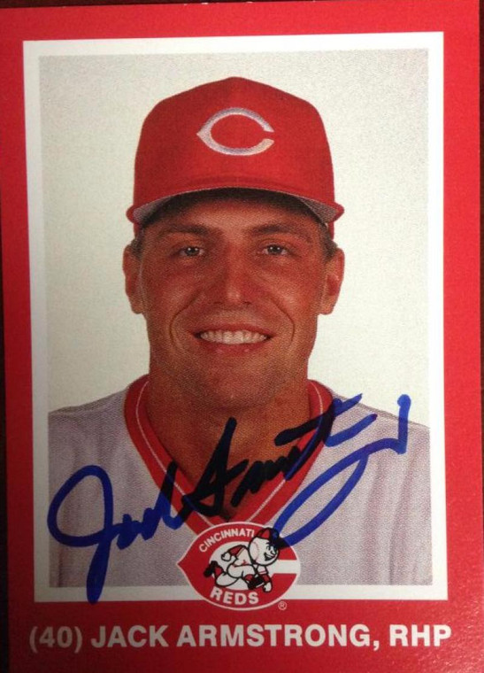 SOLD 3033 Jack Armstrong Autographed 1988 Kahn's Cincinnati Reds 