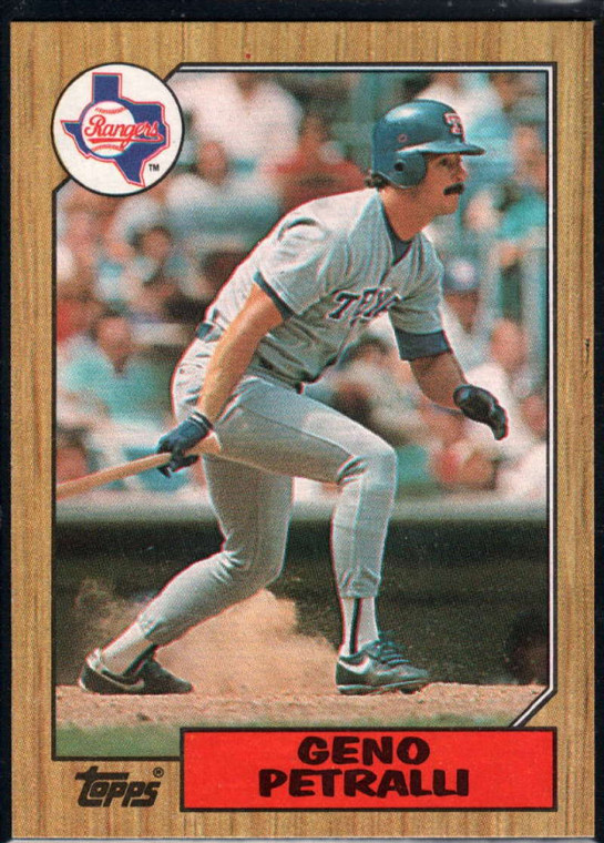 1987 Topps #388 Geno Petralli NM-MT Texas Rangers 
