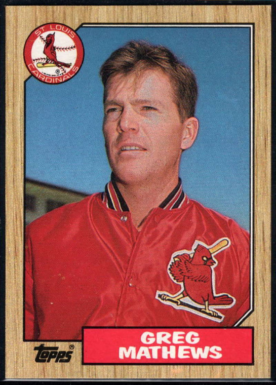 1987 Topps #567 Greg Mathews NM-MT RC Rookie St. Louis Cardinals 