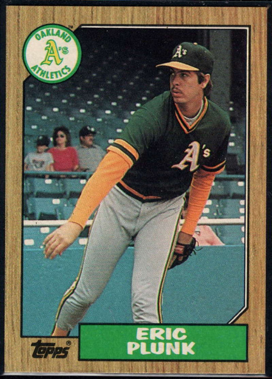 1987 Topps #587 Eric Plunk NM-MT Oakland Athletics 