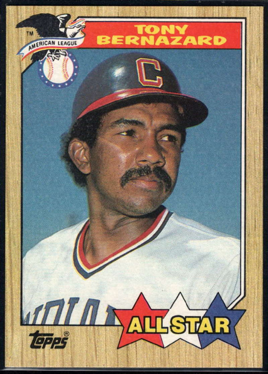 1987 Topps #607 Tony Bernazard AS NM-MT Cleveland Indians 