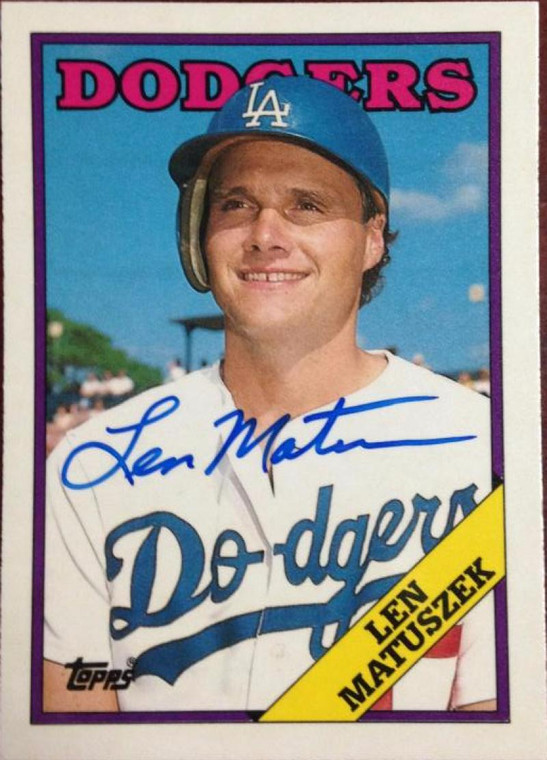 Len Matuszek Autographed 1988 Topps Tiffany #92