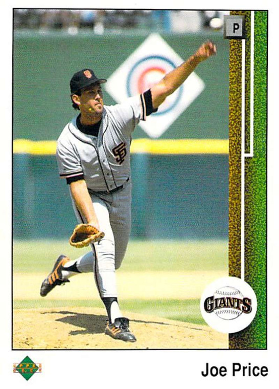 1989 Upper Deck #505 Joe Price VG San Francisco Giants 