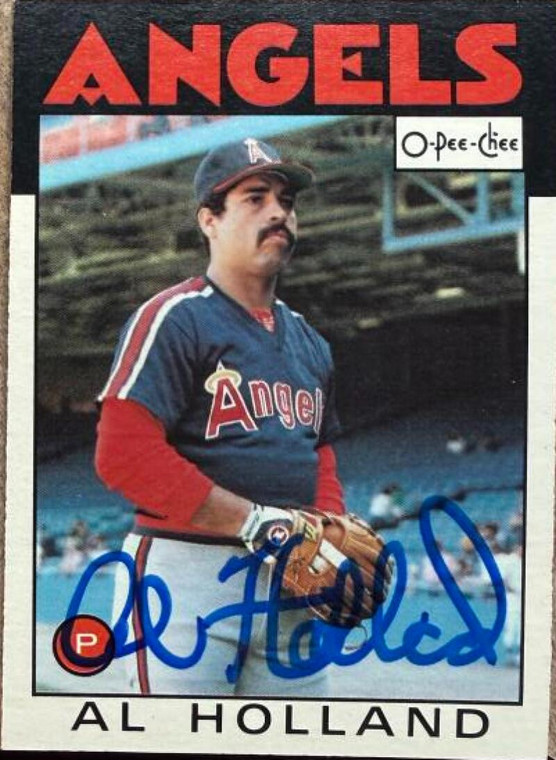 Al Holland Autographed 1986 O-Pee-Chee #369 California Angels Card