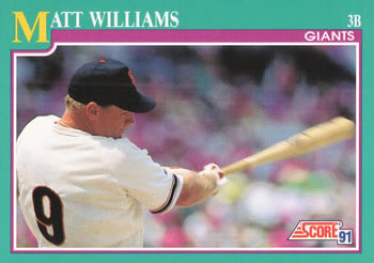 1991 Score #189 Matt Williams VG San Francisco Giants 