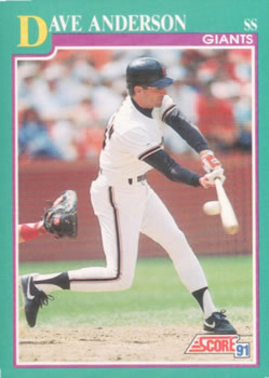 1991 Score #641 Dave Anderson VG San Francisco Giants 