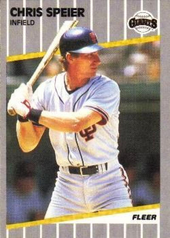 1989 Fleer #343 Chris Speier VG San Francisco Giants 