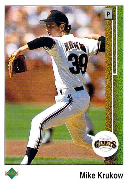 1989 Upper Deck #46 Mike Krukow VG San Francisco Giants 