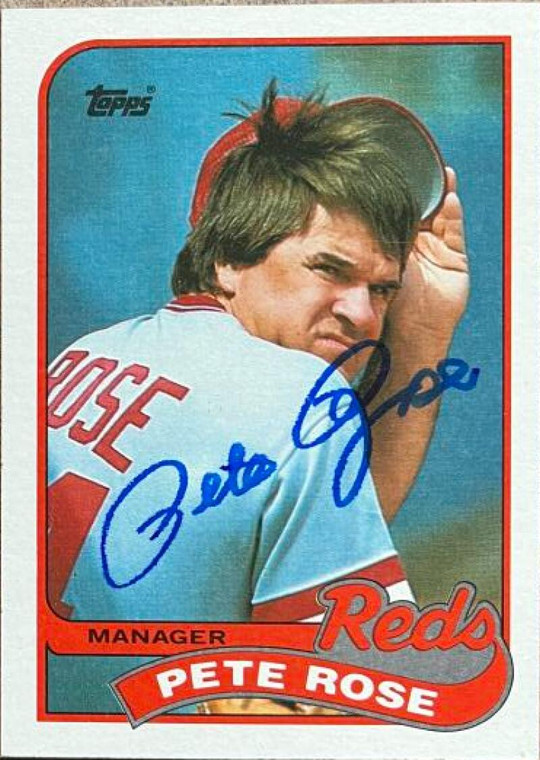 Pete Rose Autographed 1989 Topps #505