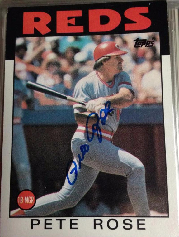 Pete Rose Autographed 1986 Topps #1